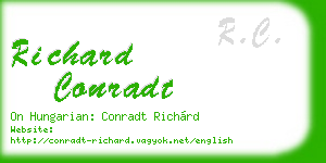 richard conradt business card